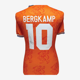 Dennis Bergkamp Signed Holland Football Shirt - 1994 Retro Home